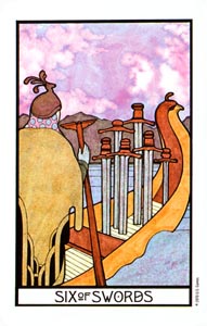 Zwaarden Zes (Aquarian-deck)