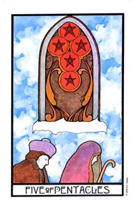 Pentakels Vijf (Aquarian-deck)