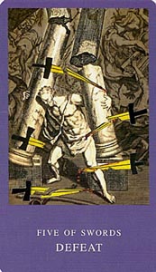 Zwaarden Vijf (Dion Fortune-deck)