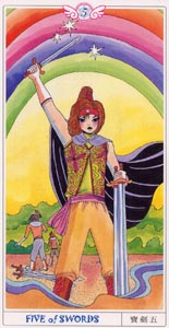 Zwaarden Vijf (Elf of Heaven-deck)