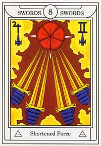 Zwaarden Acht (Golden Dawn Magical-deck)