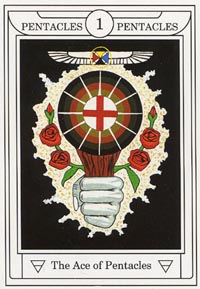 Pentakels Aas (Golden Dawn Magical-deck)