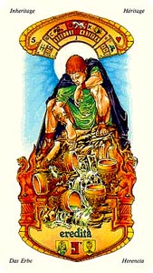 Kelken Vijf (I Tarocchie delle Stelle-deck)