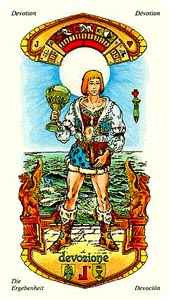 Schildknaap van Kelken (I Tarocchie delle Stelle-deck)