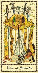 Zwaarden Vijf (Medieval Scapini-deck)
