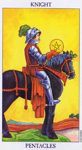 Ridder van Pentakels (Radiant Rider-Waite-deck)