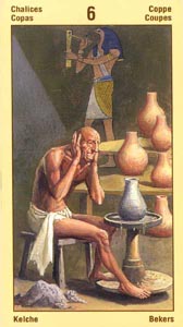 Kelken Zes (Ramses Tarot Of Eternity-deck)