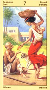 Pentakels Zeven (Ramses Tarot Of Eternity-deck)
