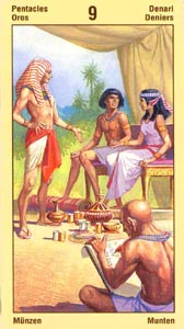 Pentakels Negen (Ramses Tarot Of Eternity-deck)