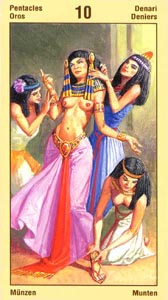 Pentakels Tien (Ramses Tarot Of Eternity-deck)
