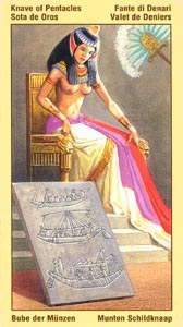 Schildknaap van Pentakels (Ramses Tarot Of Eternity-deck)