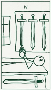 Zwaarden Vier (Stick Figure-deck)