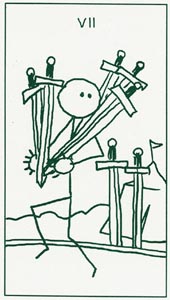 Zwaarden Zeven (Stick Figure-deck)