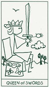 Koningin van Zwaarden (Stick Figure-deck)
