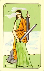 Zwaarden Twee (Tarot 93-deck)