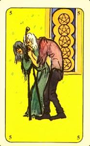 Pentakels Vijf (Tarot 93-deck)