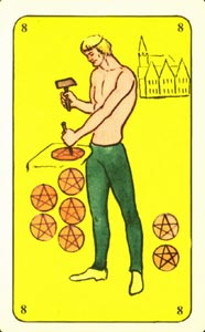 Pentakels Acht (Tarot 93-deck)