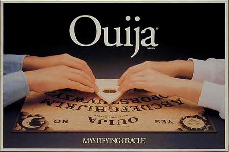 Een spel-uitvoering van een ouijabord